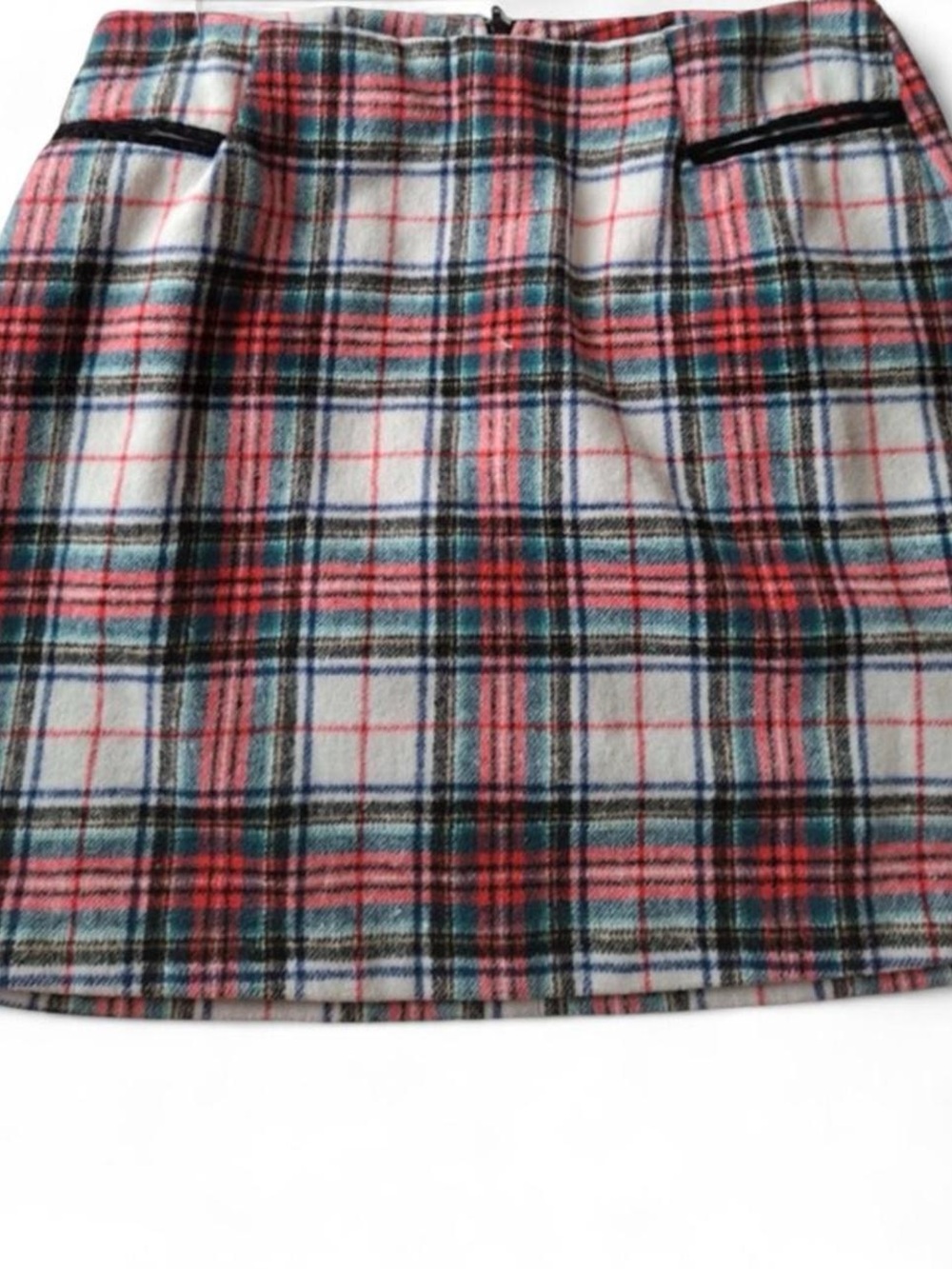 Copper Key red, black, and white plaid mini skirt. Medium